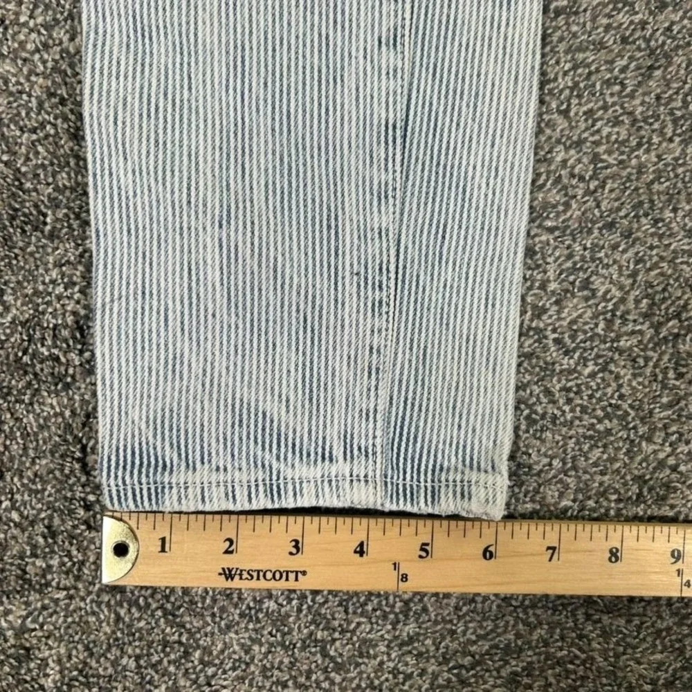 Vintage Levis 501XX Button Fly High Waisted Jean Women Hickory Stripe Denim READ - Picture 12 of 13